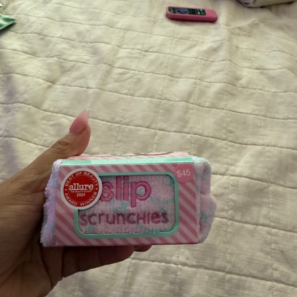 Slip Pastel Pink and Blue Scrunchies